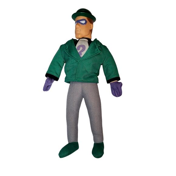 Vintage 1998 Play by Play 10” Riddler Plush Doll Batman Toy Animated Series - Picture 1 of 6